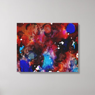 De liefde van de blauwe inkt canvas afdruk