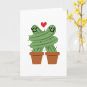 De Liefde van de cactus Kaart (Gele Bloem)