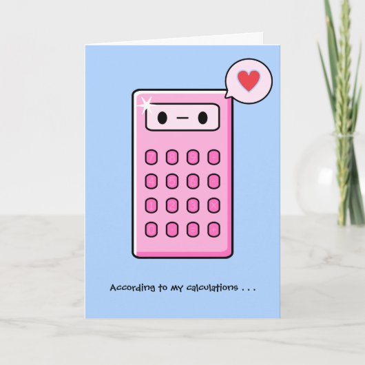 De Liefde van de calculator Kaart (Voorkant)