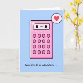 De Liefde van de calculator Kaart (Gele Bloem)