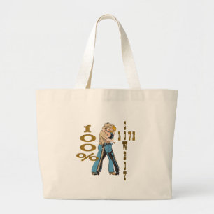 De Liefde van de cowboy Grote Tote Bag