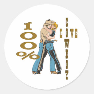 De Liefde van de cowboy Ronde Sticker