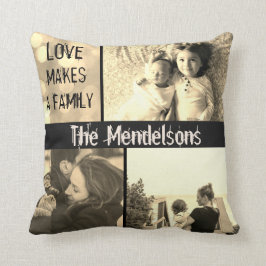 De liefde van de douane maakt een familiefoillage kussen