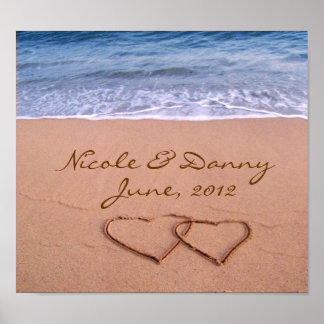 De Liefde van de douane op het Poster van de Beach