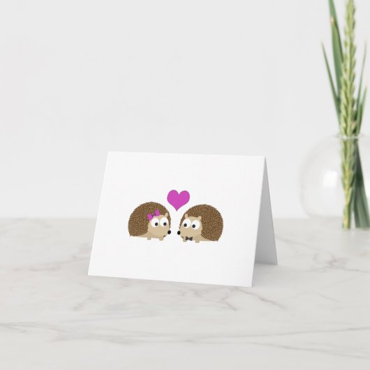 De Liefde van de egel Feestdagen Kaart (Voorkant)