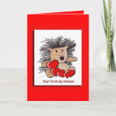 De Liefde van de egel Feestdagen Kaart (Voorkant)