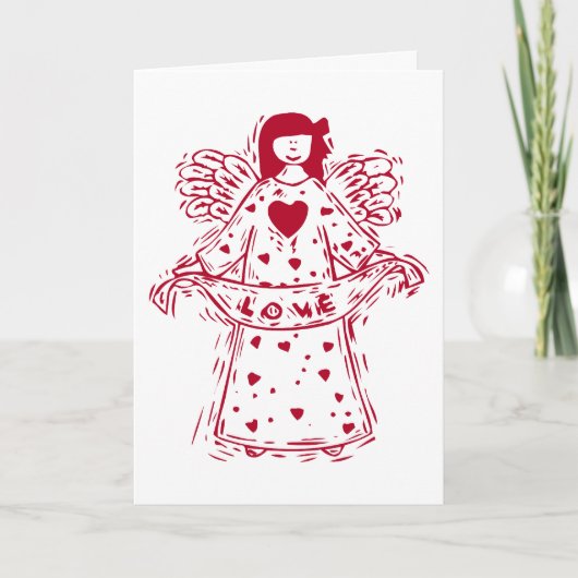 De Liefde van de engel is Mijn Kaart van Valentijn (Voorkant)