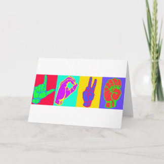 De LIEFDE van de gebarentaal Feestdagen Kaart