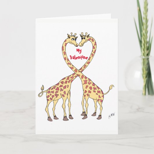 De Liefde van de Giraffe Feestdagen Kaart (Voorkant)