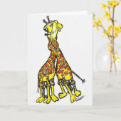 DE LIEFDE VAN DE GIRAFFE KAART (Gele Bloem)