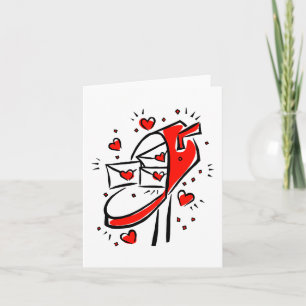 de liefde van de hartenoverzichten van feestdagen kaart
