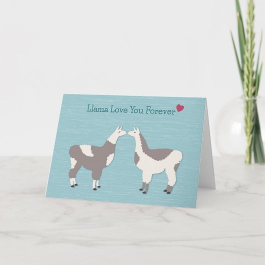De Liefde van de lama u voor altijd Wenskaart Kaart (Voorkant)