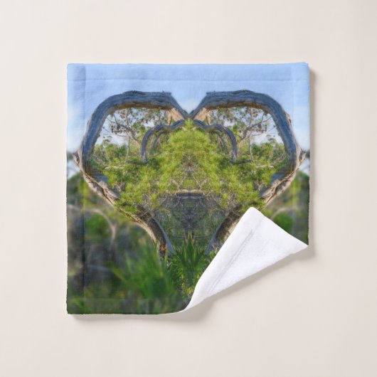 De liefde van de Natuur Faux Wrapped Canvas Bad Handdoek (Wasdoekje)