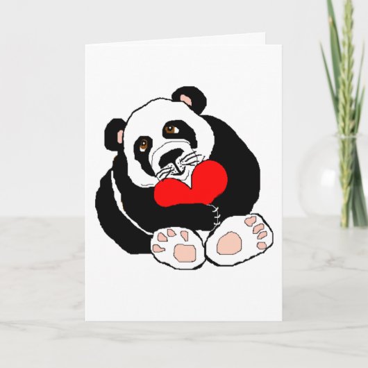 De Liefde van de panda Feestdagen Kaart (Voorkant)