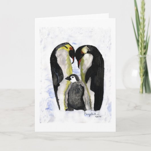 De Liefde van de pinguïn door Autistische Feestdagen Kaart (Voorkant)