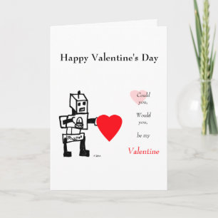 De Liefde van de robot, is Mijn Feestdagen Kaart