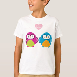 DE LIEFDE VAN DE UIL:: helder meisje + jongen T-shirt