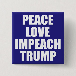 DE LIEFDE VAN DE VREDE BESCHULDIGT TROEF VIERKANTE BUTTON 5,1 CM