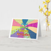 De Liefde van de vrede & Gelukkige Verjaardag Kaart (Gele Bloem)