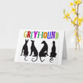 De Liefde van de windhond Kaart (Gele Bloem)