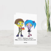 De Liefde van de zombie Feestdagen Kaart (Achterkant)