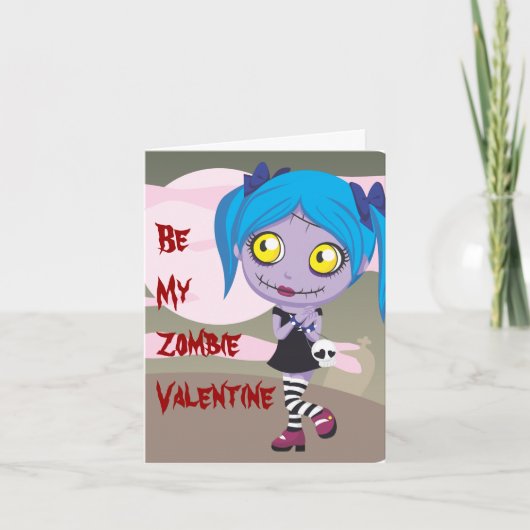 De Liefde van de zombie Feestdagen Kaart (Voorkant)