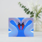 De Liefde van de zwaan, Romantische Hart Gevormde Briefkaart (Staand voorkant)