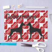 De liefde van Doberman Pinscher Dogs Tissuepapier (Craft)