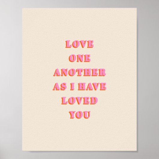 De liefde van Één andere John 13 Bijbelse Schrift  Poster (Voorkant)