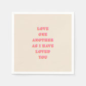 De liefde van Één andere John 13 Bijbelse Schrift Servet (Voorkant)