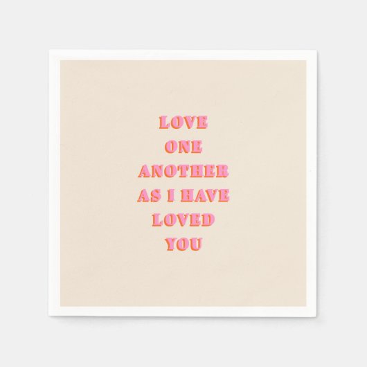 De liefde van Één andere John 13 Bijbelse Schrift  Servet (Voorkant)