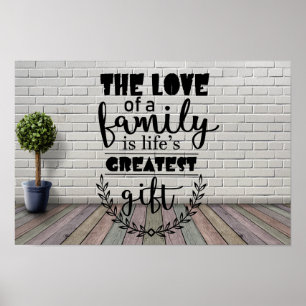 De liefde van een gezin is de grootste gave van he poster