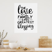 De liefde van een gezin is het grootste zinloos le poster (Keuken)