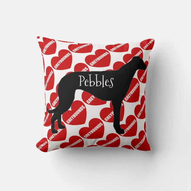 De liefde van een Greyhound hond Kussen (Voorkant)