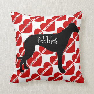 De liefde van een Greyhound hond Kussen