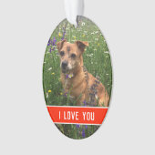 de liefde van een hond ornament (voorkant)