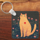 De Liefde van een Kat, een citaat van Charles Dick Sleutelhanger (Voorkant)