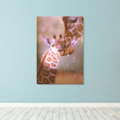 De liefde van een moeder canvas afdruk (Insitu (Houten vloer))