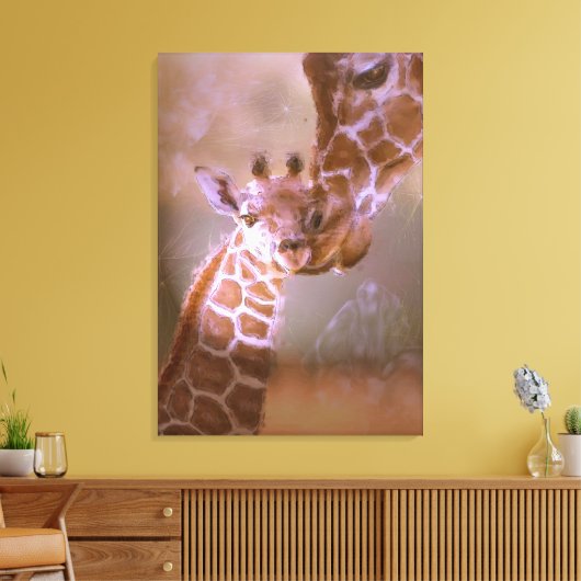 De liefde van een moeder canvas afdruk (Insitu (Woonkamer))