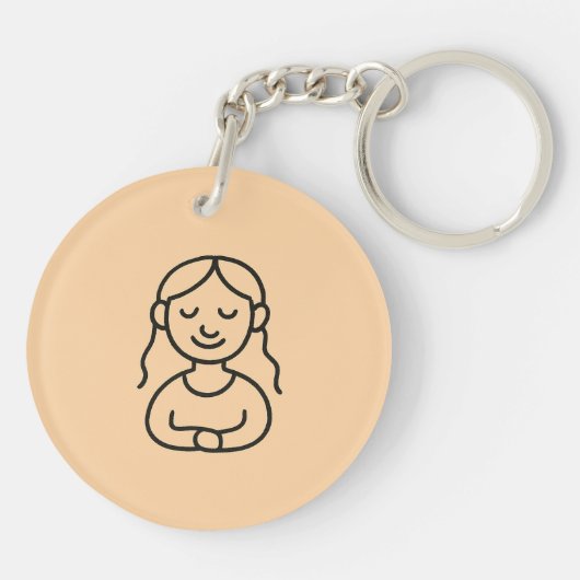 De liefde van een moeder - Doodle Charm Sleutelhan Sleutelhanger (Achterkant)