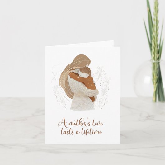 De liefde van een moeder duurt een leven lang kaart (Voorkant)