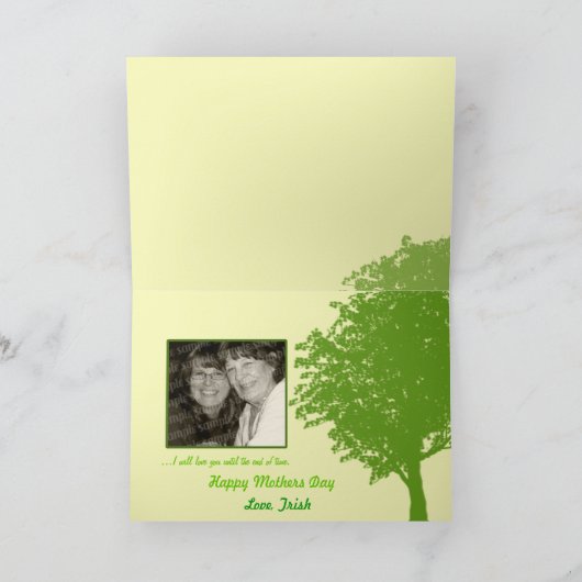 De liefde van een moeder groeit door de jaren kaart (Binnen)