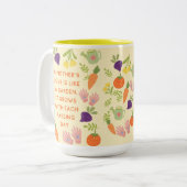 De liefde van een moeder is als een tuin tweekleurige koffiemok (Voorkant links)