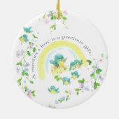 De liefde van een moeder is een kostbaar geschenk keramisch ornament (Achterkant)