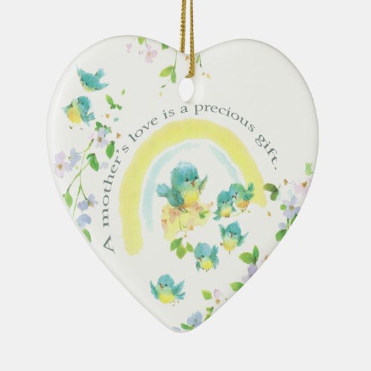 De liefde van een moeder is een kostbaar geschenk keramisch ornament (Rechts)