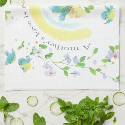 De liefde van een moeder is een kostbaar geschenk theedoek (Gevouwen)