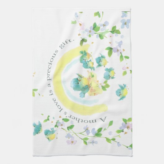 De liefde van een moeder is een kostbaar geschenk theedoek (Verticaal)