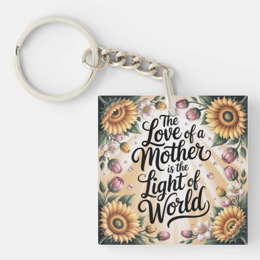 De Liefde Van Een Moeder Is Het Licht Van De Werel Sleutelhanger (voorkant)