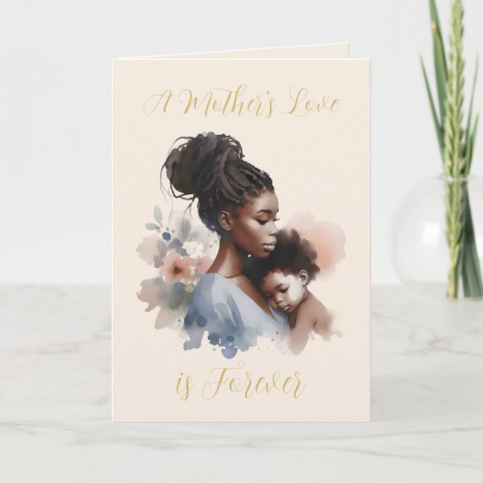 De liefde van een moeder is voor altijd Waterverf  Kaart (Voorkant)