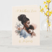 De liefde van een moeder is voor altijd Waterverf  Kaart (Gele Bloem)